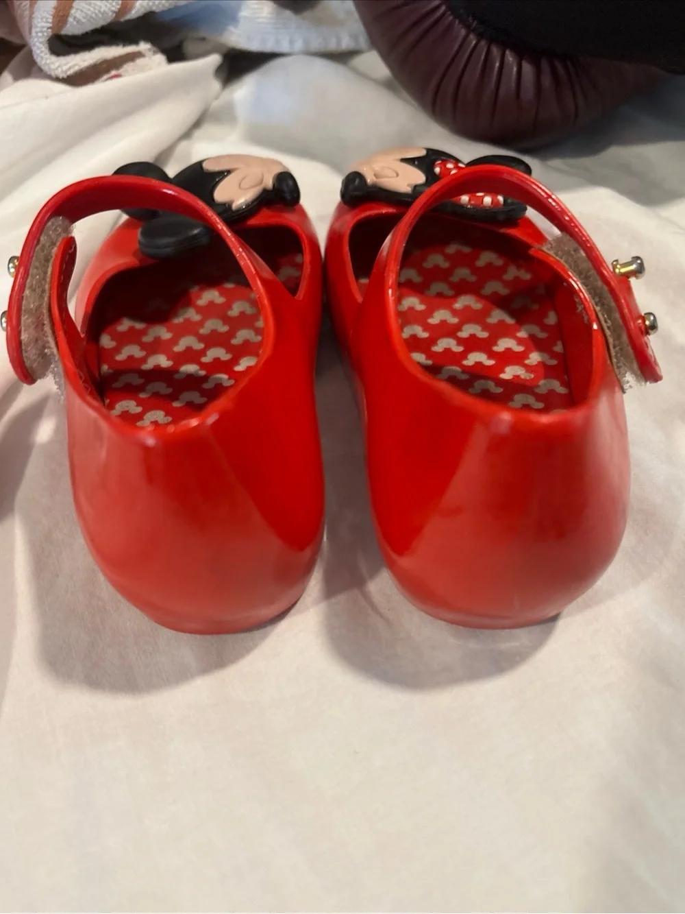 Mini Melissa Red Mickey & Minnie Mary Jane Shoes for Kids